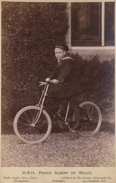 ウェールズのアルバート王子は自転車だけを提起する 作： English Photographer