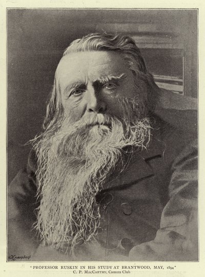1894年5月、ブランスキンでの研究におけるラスキン教授 作： English Photographer