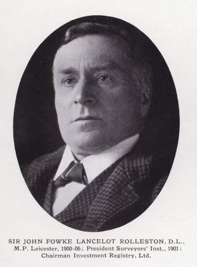 ロンドンの著名人：Sir John Fowke Lancelot Rolleston（モノクロ写真 作： English Photographer