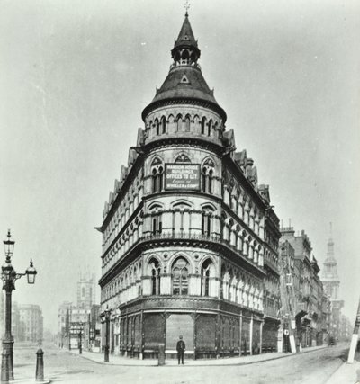 クイーンビクトリアストリート、マンションハウスストリート、家禽のコーナー、クイーンビクトリアストリート、ロンドン、1880 作： English Photographer