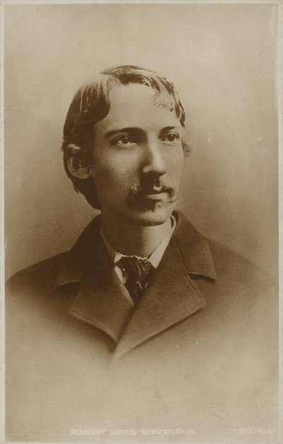 ロバート・ルイス・スティーブンソン（1850-1894）、スコットランドの小説家、詩人、旅行作家 作： English Photographer