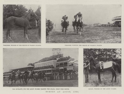 アスコットでのシーン、1901 作： English Photographer