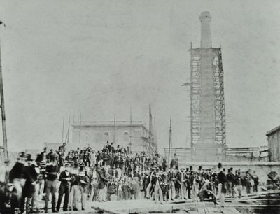 サザンアウトフォール下水道、交差：現場の要人、1865 作： English Photographer