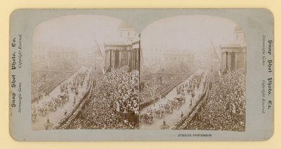 ビクトリア女王のダイヤモンドジュビリーの立体プリント、1897年6月28日 作： English Photographer