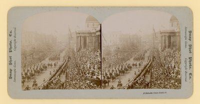 ビクトリア女王のダイヤモンドジュビリーの立体プリント、1897年6月28日 作： English Photographer