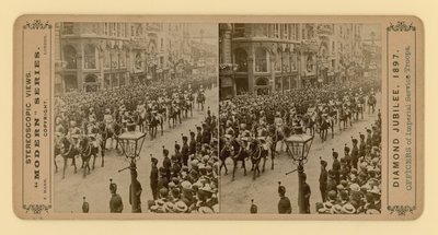 ビクトリア女王のダイヤモンドジュビリーの立体プリント、1897年6月28日 作： English Photographer