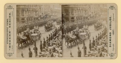 ビクトリア女王のダイヤモンドジュビリーの立体プリント、1897年6月28日 作： English Photographer