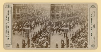 ビクトリア女王のダイヤモンドジュビリーの立体プリント、1897年6月28日 作： English Photographer