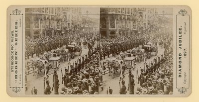 ビクトリア女王のダイヤモンドジュビリーの立体プリント、1897年6月28日 作： English Photographer