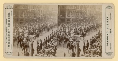 ビクトリア女王のダイヤモンドジュビリーの立体プリント、1897年6月28日 作： English Photographer