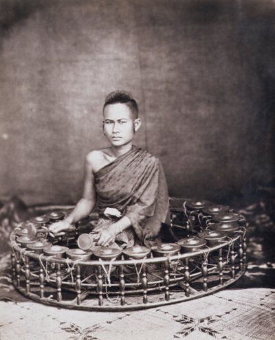 タイの音楽家、1870年頃（アルブメンプリント） 作： English Photographer