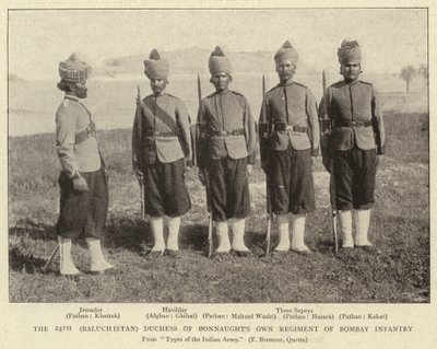 第24（バルチスタン）コンノート公爵夫人自身のボンベイ歩兵連隊 作： English Photographer