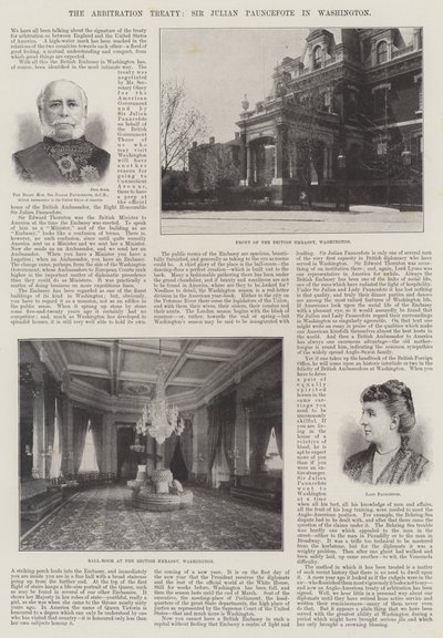 仲裁条約、ワシントンのジュリアン・パンセフォット卿 作： English Photographer