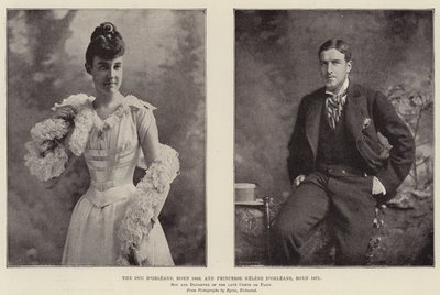 1869年生まれのドゥックドルレアンと1871年生まれのパリ後期の息子と娘 作： English Photographer