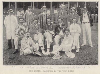 西インド諸島のイギリス人クリケット選手、1895年。 作： English Photographer