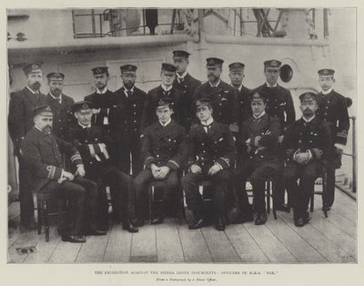 HMSフォックスの将校、シエラレオネ反乱軍に対する遠征 作： English Photographer