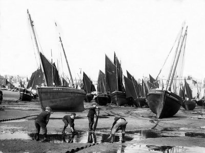 セントアイブスハーバーの漁船、1880〜99年頃 作： English Photographer