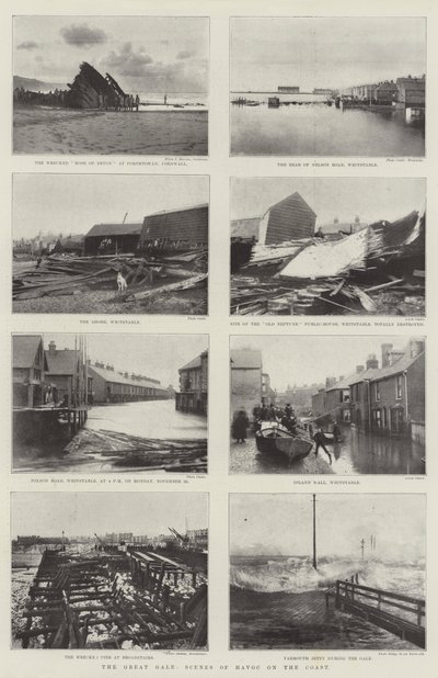 大暴風、海岸の大混乱のシーン 作： English Photographer