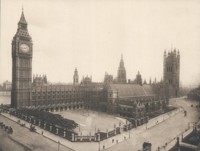 国会議事堂とビッグベン、ロンドン、c 1900 作： English Photographer