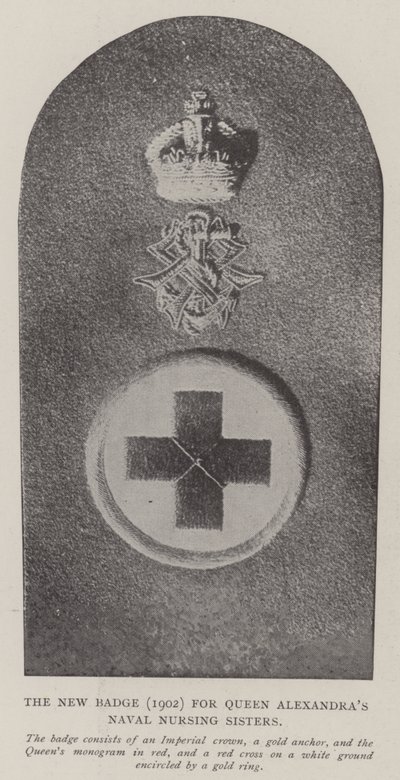 アレクサンドラ女王海軍看護姉妹のための新しいバッジ（1902年） 作： English Photographer