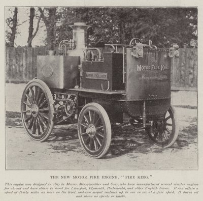 新しいモーター消防車、Fire King 作： English Photographer
