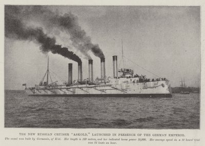 ドイツ皇帝の存在下で打ち上げられた新しいロシアの巡洋艦Askold 作： English Photographer