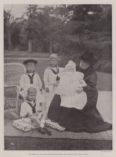 女王とその幼い孫、ヨーク公の家族 作： English Photographer