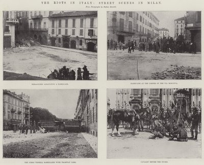 イタリアの暴動、ミラノのストリートシーン 作： English Photographer
