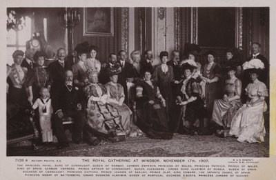 ウィンザーでのロイヤルギャザリング、1907年11月17日 作： English Photographer