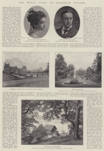 ブレナム宮殿への王室訪問、1896年11月28日 作： English Photographer