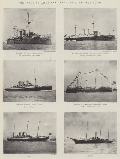 スペイン系アメリカ人戦争、スペイン戦争船 作： English Photographer