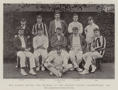 クリケット郡選手権の勝者、1894年、サリーイレブン 作： English Photographer