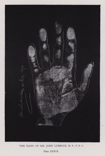 ジョン・ラボック卿の手（モノクロ写真 作： English Photographer