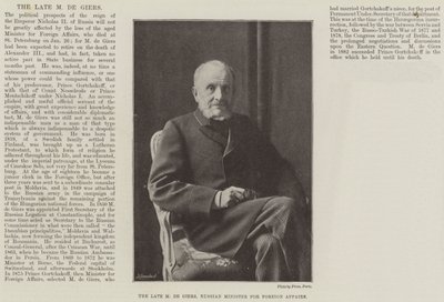 故M de Giers、ロシア外務大臣 作： English Photographer