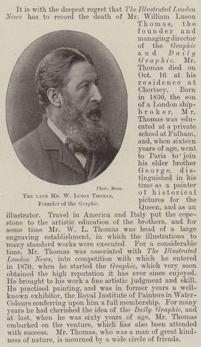 グラフィックの創設者である故W Luson Thomas氏 作： English Photographer