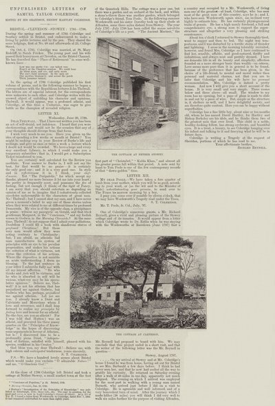 サミュエルテイラーコールリッジの未発表の手紙 作： English Photographer