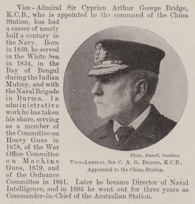 チャイナステーションに任命された海軍副大将サーCAGブリッジ、KCB 作： English Photographer