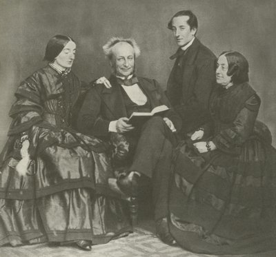 ビクトリア朝の家族グループ、1857 作： English Photographer