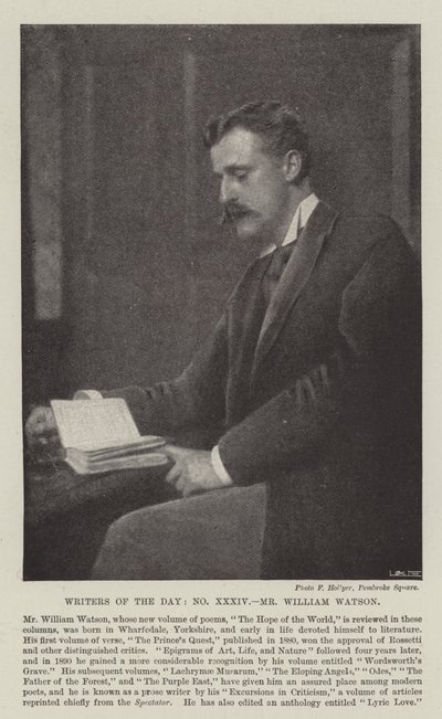 今日の作家、ウィリアム・ワトソン氏 作： English Photographer