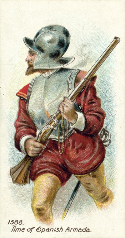1588年、スペイン軍艦隊の時 作： English School