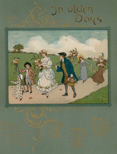 1905年のカレンダー、アルフレッドオースティン作 作： English School