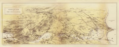 スエズ運河の鳥瞰図 作： English School