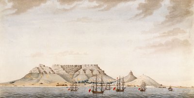 テーブル湾のイギリス艦隊、1780年頃 作： English School