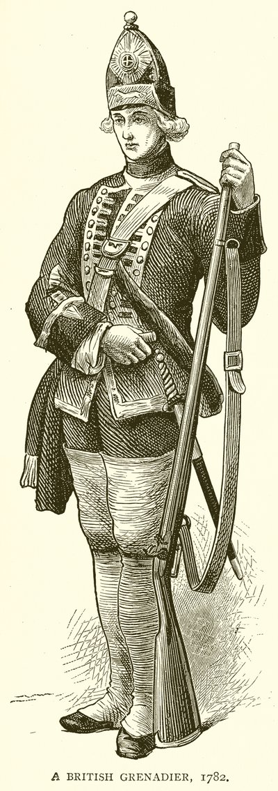 イギリスの擲弾兵、1782年 作： English School