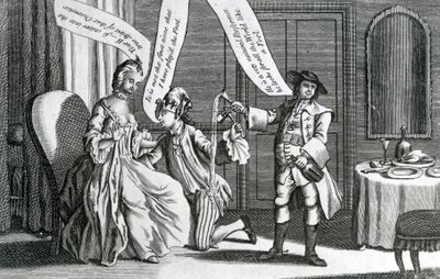 愚者の性格のある人物、1770 作： English School