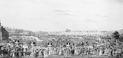 1822年5月25日、Gハンフリー発行のバッキンガム宮殿にある陛下の応接室に出入りする会社の正しい表現 作： English School