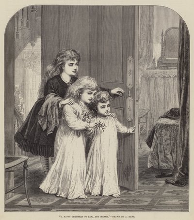A Happy Christmas to Papa and Mamma (Engraving) 作： English School