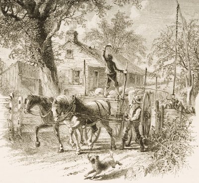 カンザス州のホームステッド、「アメリカンピクチャーズ」、1876年宗教宗教協会発行 作： English School