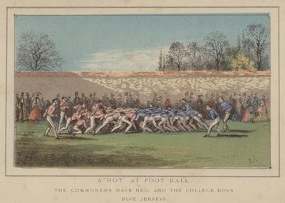 A "Hot" at Foot Ball（カラーリトグラフ 作： English School