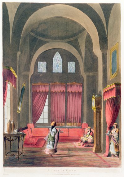 カイロの女性、1802 作： English School